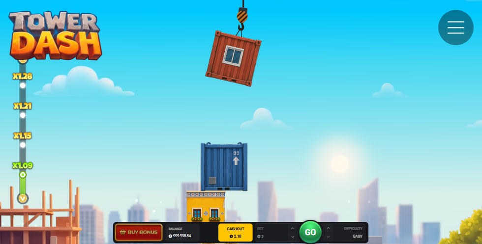 Gru e container nella schermata di Tower Dash