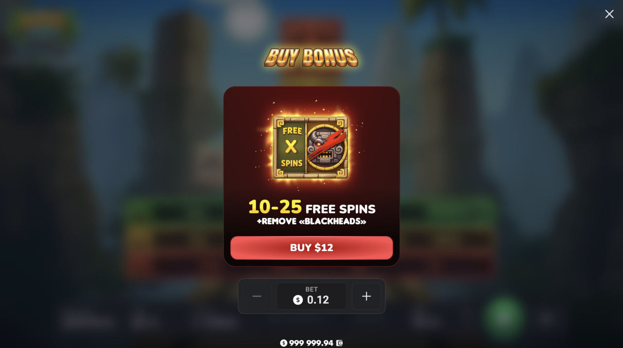 Carta del Bonus Buy di Aztec Totem con 10–25 giri gratis